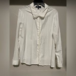 White pearl blouse